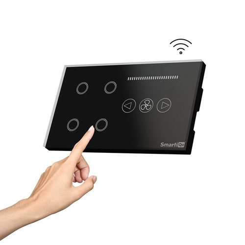 Smartiqo Wifi 4 Touch Switch - Color: Black