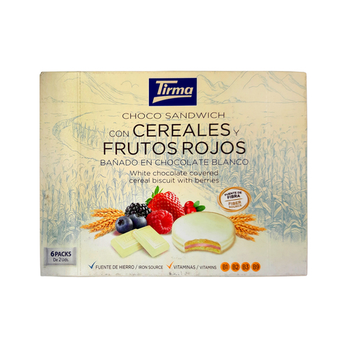 Tirma White Chocolate Fruit Biscuits 95Gm - Flavor: Strawbery