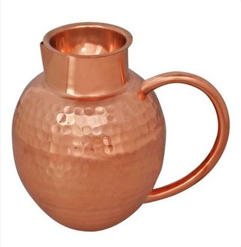 Natural Copper Colour Drinking Water Jug With Lid