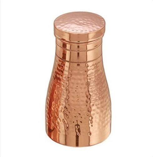 Pure Copper Hammered Bottle Height: 10 Inch (In)