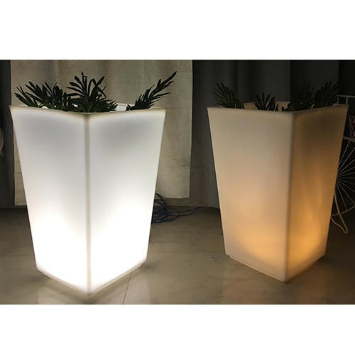 Various Colors Rectangular Shape Led Planter