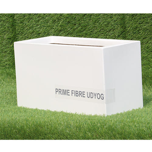 White Rectangular FRP Planter