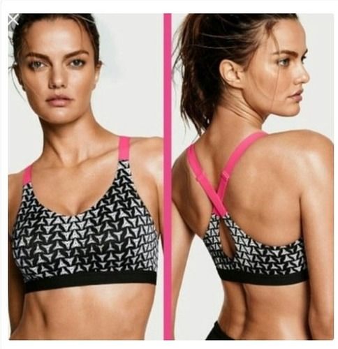 Black & White Ladies Printed Sports Bra