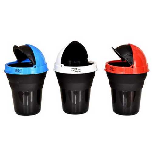 TANTRA Car Trash Can with Lid - Black Trash Bin - Small Size Fits