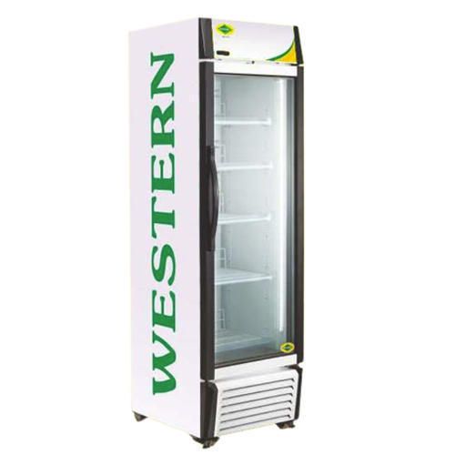 White Srf350 Single Door Western Vertical Freezer With 5 Shelves