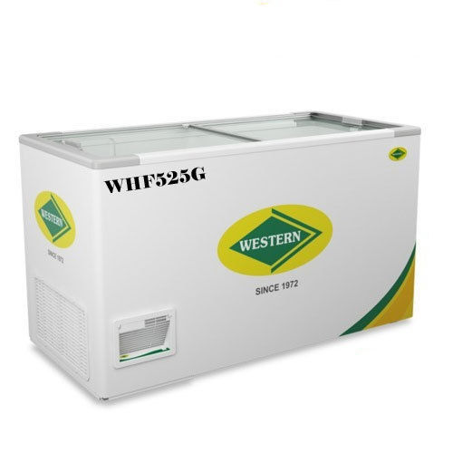 WHF525G Western Glass Top Freezer, Storage Capacity 529 Liter