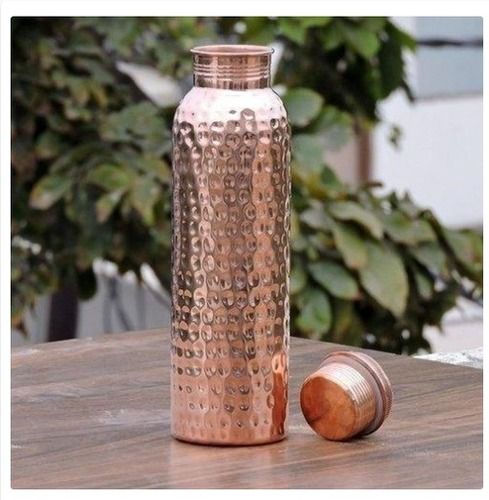 Hammered Copper Drinking Water Bottle