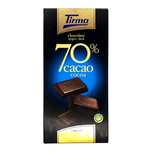 70% Cacao Cocoa Negro Dark Chocolate 125 Gm