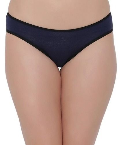 Cotton Low Waist Blue Bikini Panty