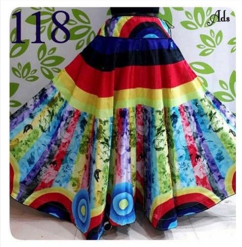 Ladies Multicolour Long Skirt