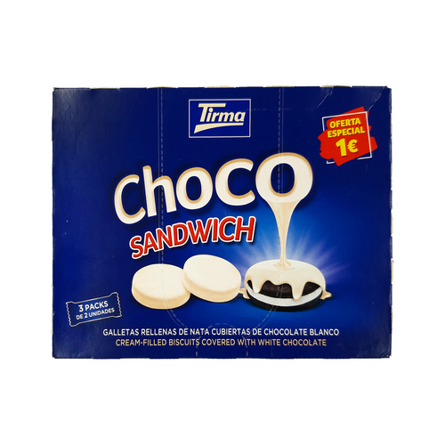 Tirma Choc Sandwich White Chocolate 120gm