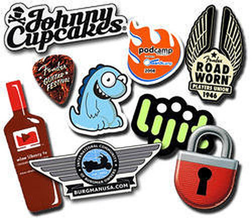 Multicolor Die Cut Plastic Stickers