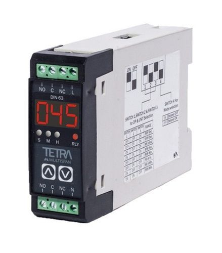 Black Din Rail Mount Electronic Timer