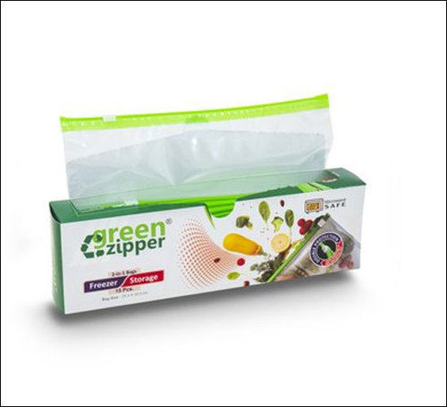 Transparent Greenzipper Slider Freezer Bags