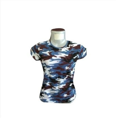 Ladies Camouflage Printed T Shirt