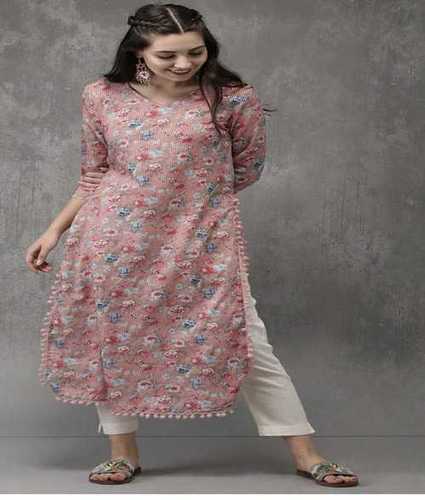 Any Ladies Fashion Plain Kurti