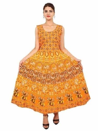 Sleeveless Jaipuri Cotton Kurtis