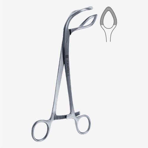 Uterus Holding Forceps - Chrome Finish Stainless Steel, Anti Bacterial, Rust Free, Corrosion Proof, Light Weight Surgical Instrument