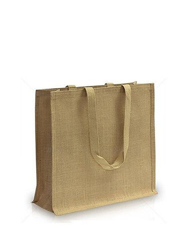 Multicolor Brown Jute Shopping Bag