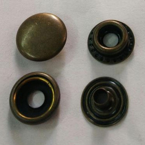 Round Brass Jeans Button