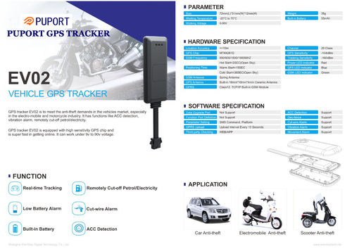 Gps Tracker For Vehicles Ev02 Dimensions: 72X31X12 Millimeter (Mm)