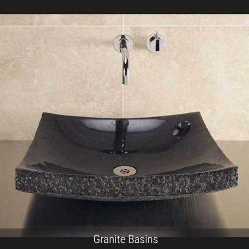 Black Fancy Designer Granite Basin