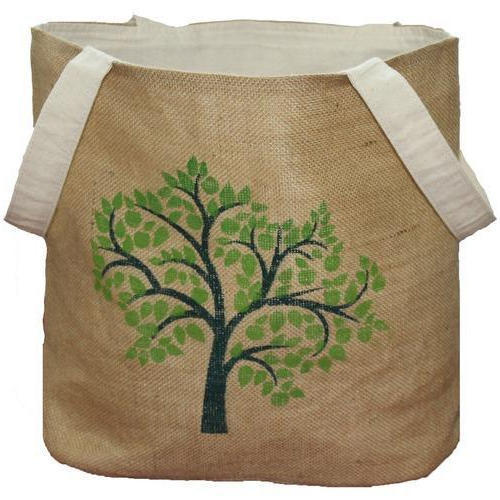 Tree Printed Jute Shopping Bags