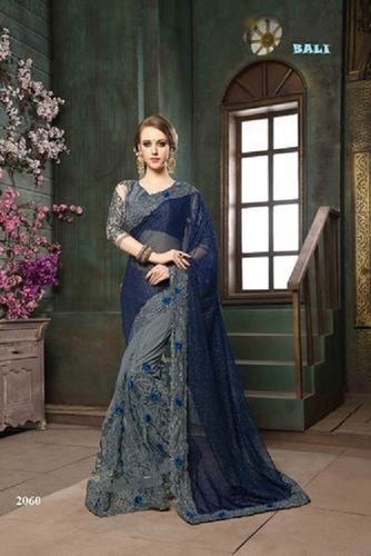 Fancy Georgette Embroidery Saree