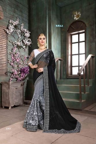 Fancy Lycra Embroidery Saree