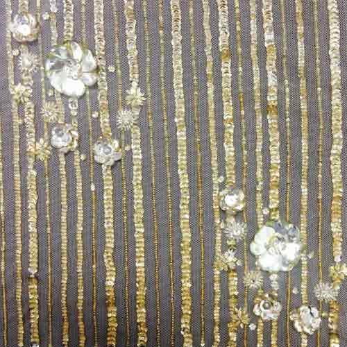 Cotton Knit Embroidered Bridal Fabric