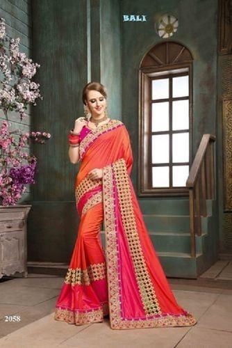 Various Colors  Are Available Paper Silk Embroidery Saree