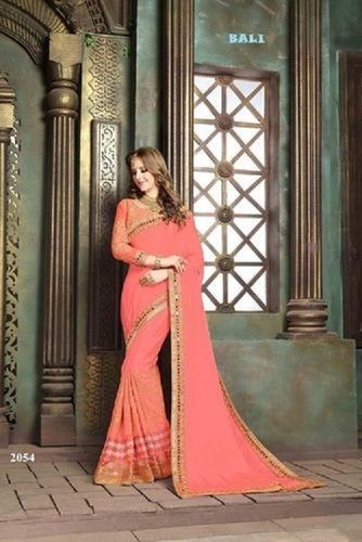 Party Wear Georgette Embroidery Saree