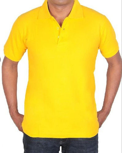 Yellow Mens Cotton T Shirt