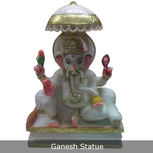 Easy To Clean Gold Plated Lord Ganesh Statue