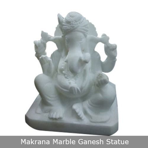 Easy To Clean Makrana Marble Ganesh Statue