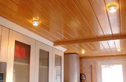 Brown Wooden Pvc False Ceiling