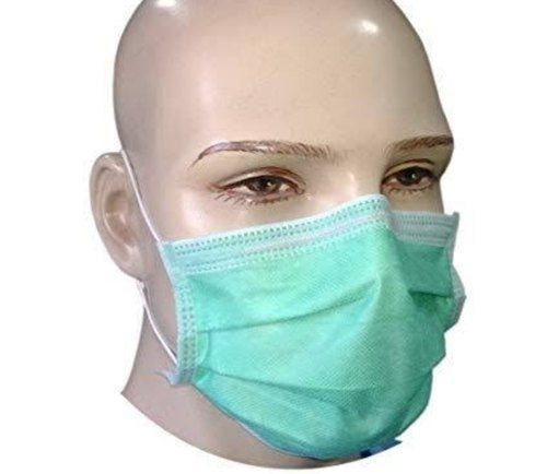 Blue 3 Ply Surgical Disposable Face Mask With Nose Pin