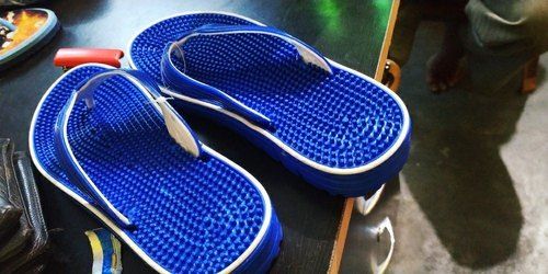 Multi Color Blue Pu Gents Slipper