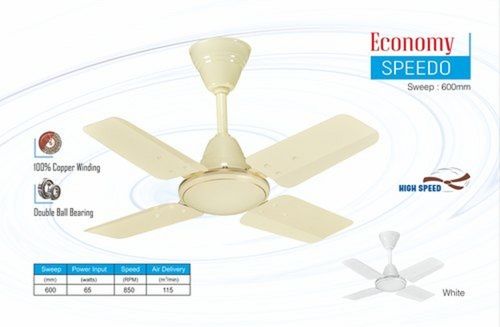 White 4 Blades 24 Inches Ceiling Fan