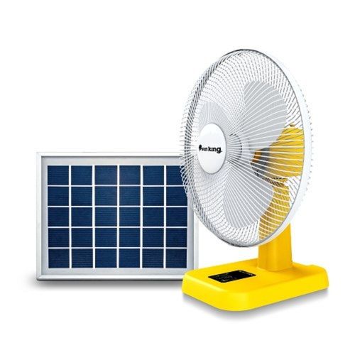 Yellow+White Mix 16 Inches 20W Solar Charge Table Fan