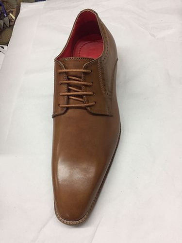 Brown Men Formal Leather Shoes Insole Material: Canvas