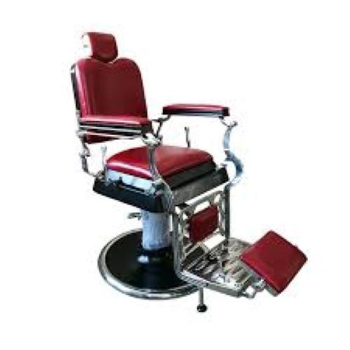 Metal Height Adjustable Heavy Duty Salon Furniture Vintage Barber Chair