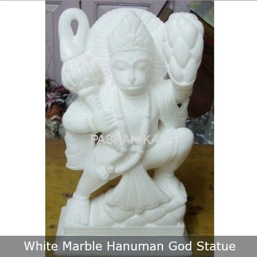 Lord Hanuman Pure White Statue