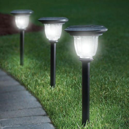 Black Outdoor 5W Led Solar Garden Light