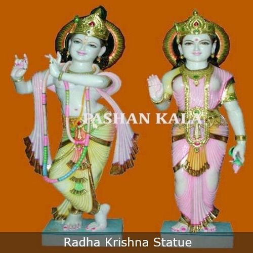 White Makrana Radha Krishna Idol