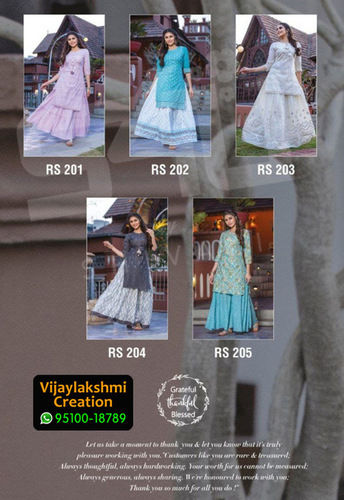 S4U Retro Skirts Vol 2 Kurti With Cotton Fabric In Single Piece Size: Extra Large