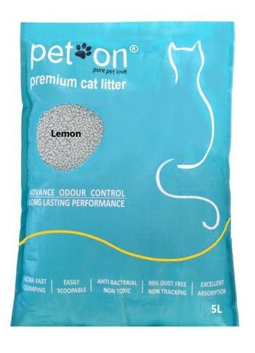 PetOn Premium Clumping Cat Litter - Lemon Fragrance 5L