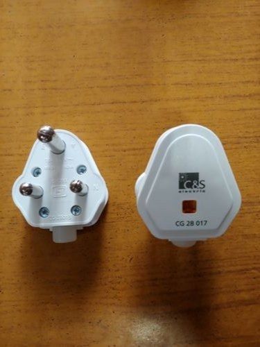 Plastic Electric 3 Pin Plug Top