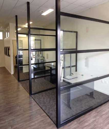 Transparent Toughened Clear Glass Office Partition