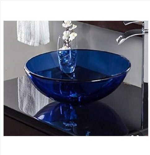 Round Counter Top Gass Wash Basin